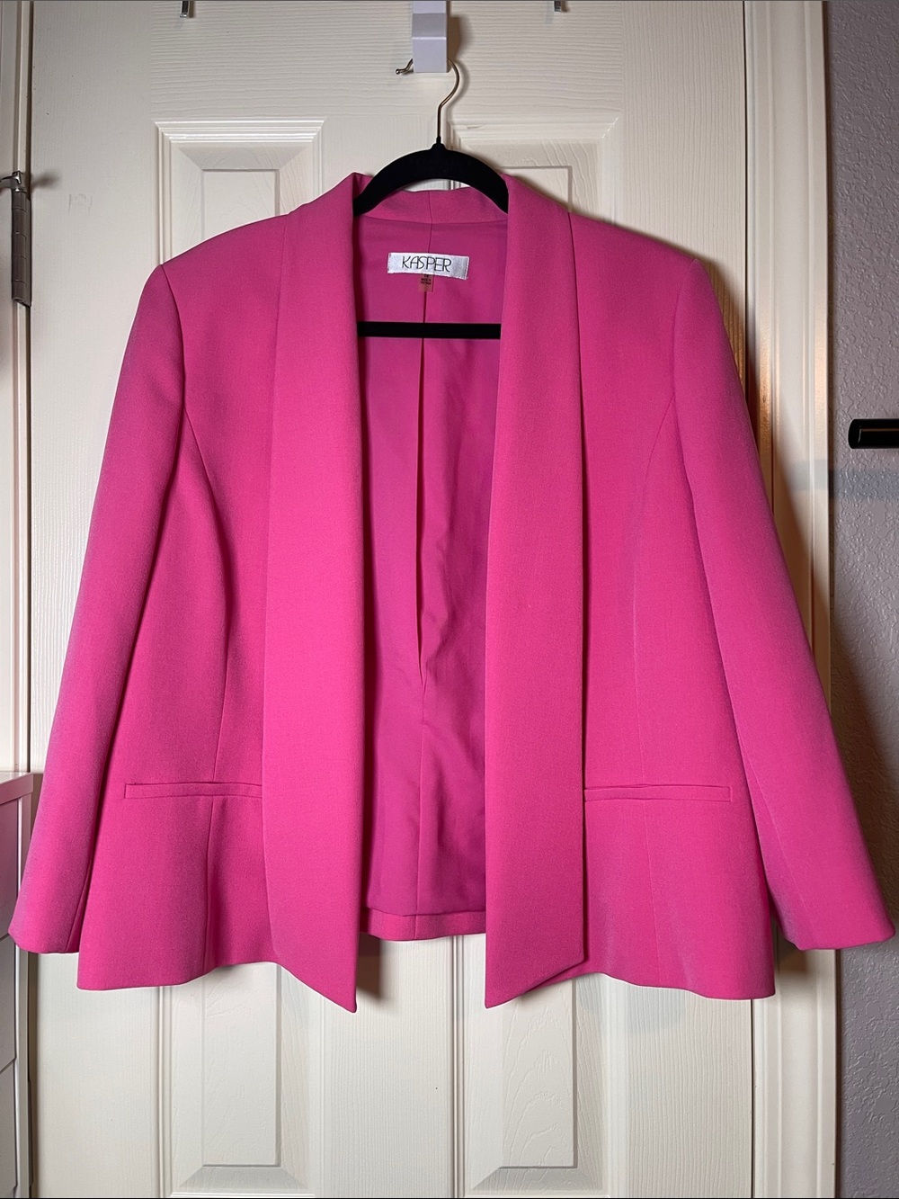 Kasper Women's Hot Pink Open-Front Blazer